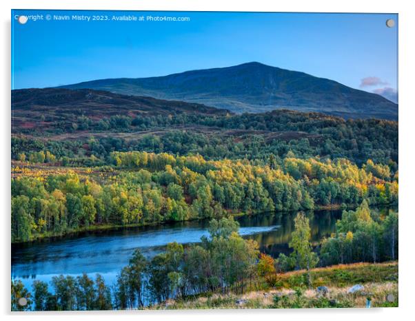A view of Schiehallion in Autumn Acrylic by Navin Mistry