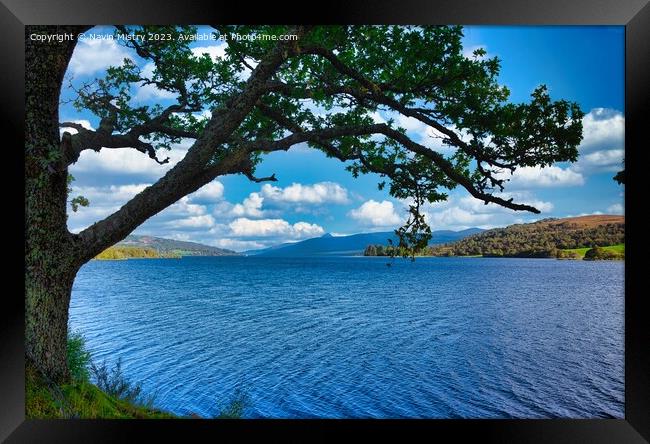 A view of Loch Rannoch, Perthshire Framed Print by Navin Mistry