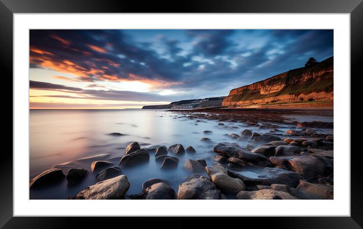 Robin Hoods Bay Sunrise Framed Mounted Print by Steve Smith