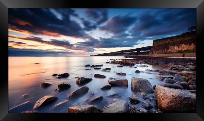 Robin Hoods Bay Sunrise Framed Print by Steve Smith