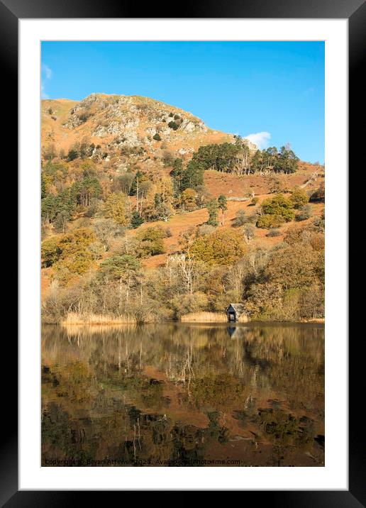 Rydal Water reflection Framed Mounted Print by Bryan Attewell