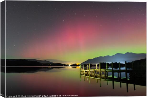 Keswick Northern Lights Canvas Print by Mark Hetherington