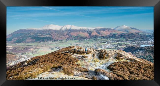 Skiddaw and Blencathra in Winter Framed Print by Keith Douglas