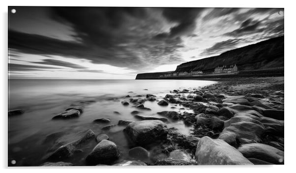 Robin Hoods Bay Sunrise Acrylic by Steve Smith