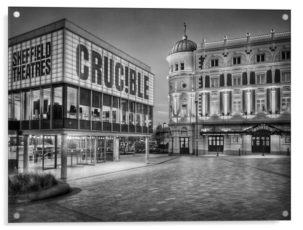 Crucible & Lyceum Theatres, Sheffield    Acrylic by Darren Galpin