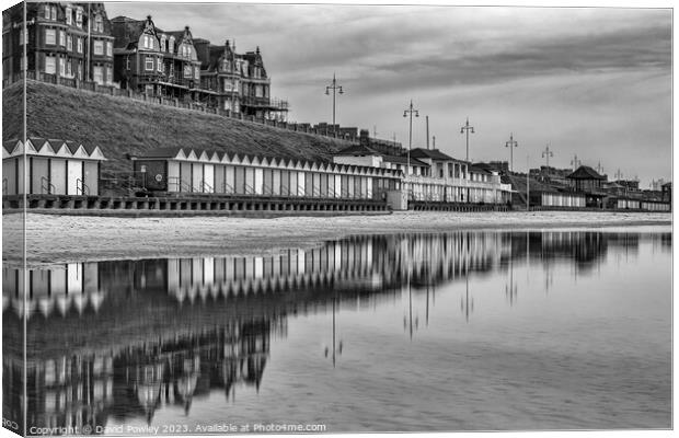 Lowestoft Seafront Reflections Canvas Print by David Powley