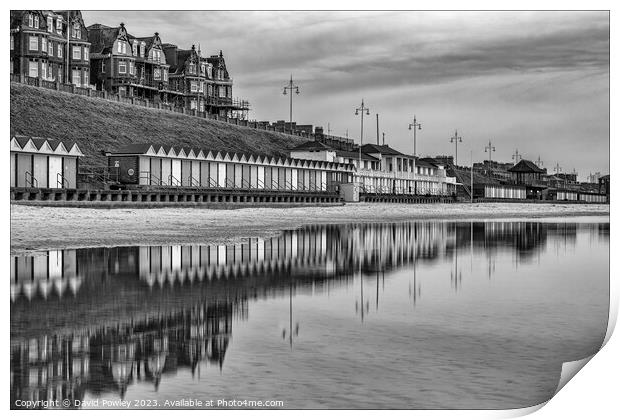 Lowestoft Seafront Reflections Print by David Powley
