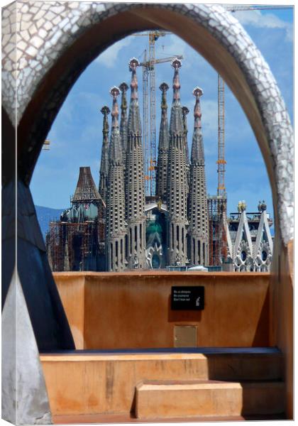 Sagrada Familia Barcelona Catalonia Spain Canvas Print by Andy Evans Photos