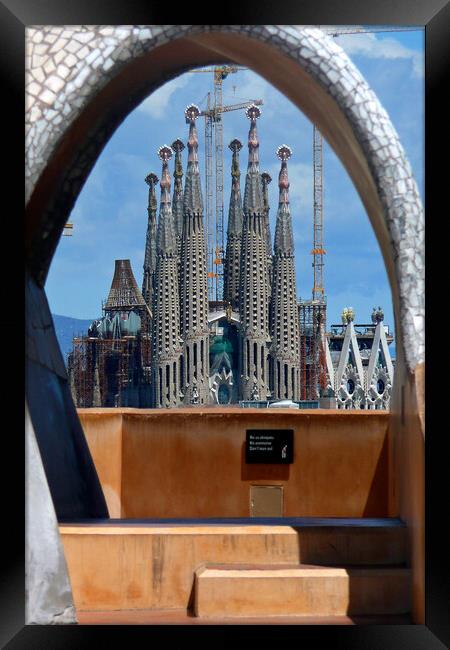 Sagrada Familia Barcelona Catalonia Spain Framed Print by Andy Evans Photos