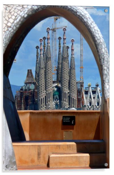 Sagrada Familia Barcelona Catalonia Spain Acrylic by Andy Evans Photos