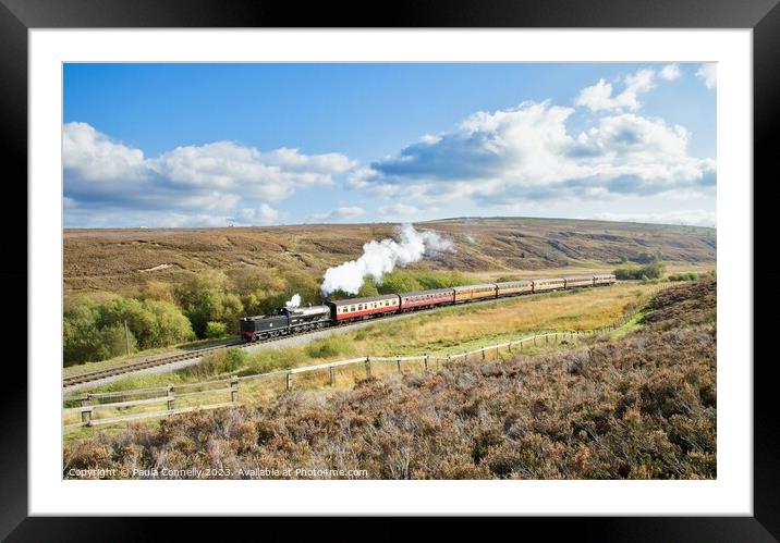 Steaming over the moors Framed Mounted Print by Paula Connelly