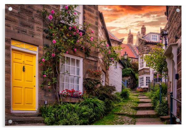 Robin Hood's Bay ~ Iconic Sunny Place Acrylic by Tim Hill