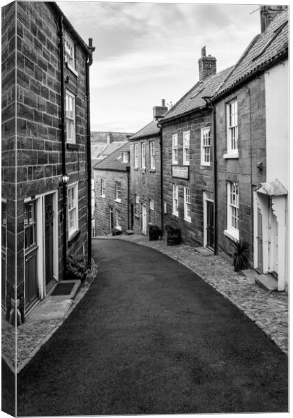 Robin hood's Bay Black and White Canvas Print by Tim Hill