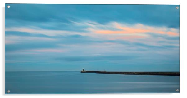 South Shields Lighthouse Acrylic by Phil Durkin DPAGB BPE4