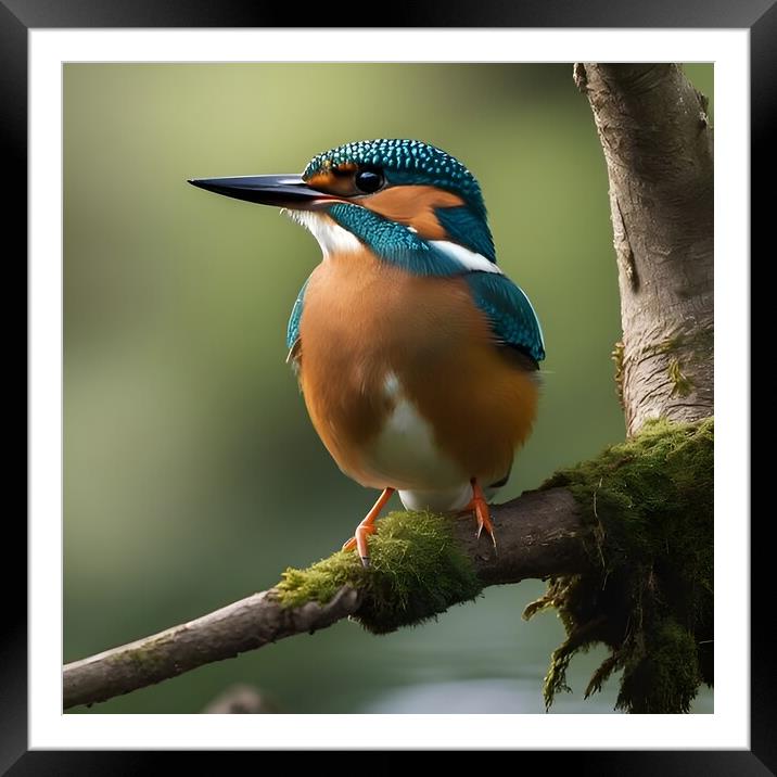 Kingfisher Framed Mounted Print by Scott Anderson