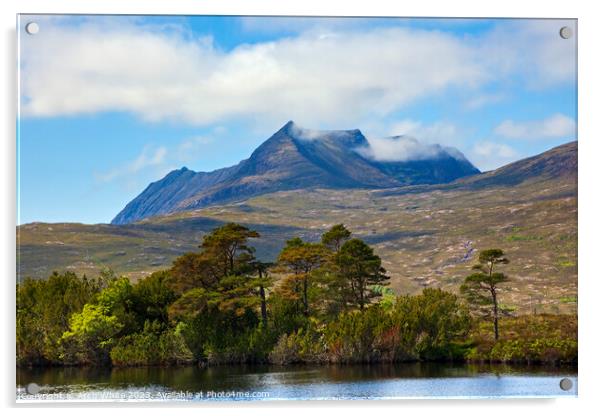 Ben More Coigach from Loch Cul Dromannan, Ross and Acrylic by Arch White