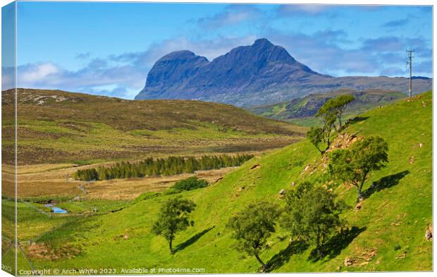 Suilven, Assynt, Wester Ross, Scottish Highlands,  Canvas Print by Arch White