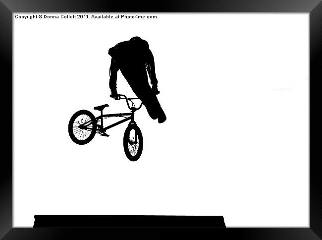 BMX Print Framed Print by Donna Collett