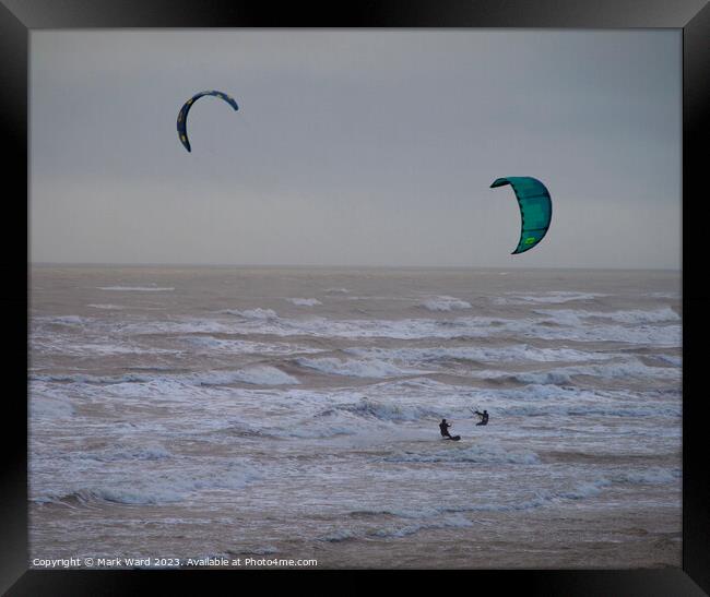 Surf in St Leonards. Framed Print by Mark Ward