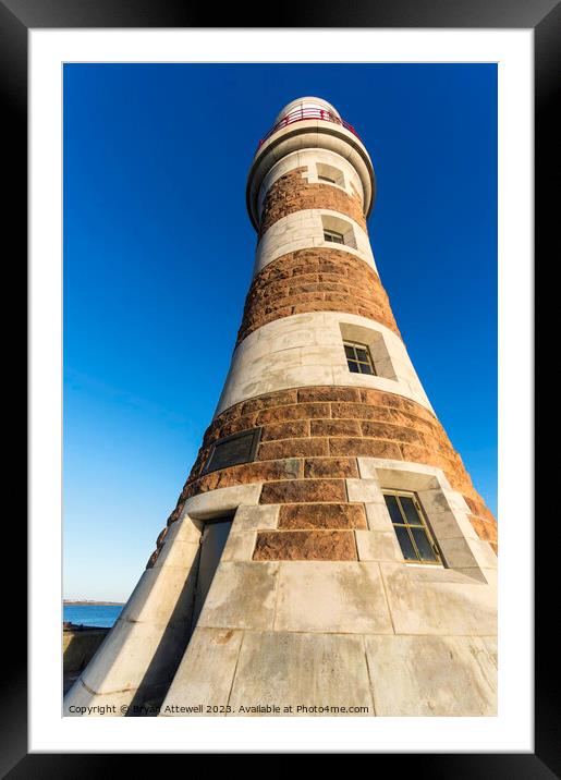Roker lighthouse Framed Mounted Print by Bryan Attewell