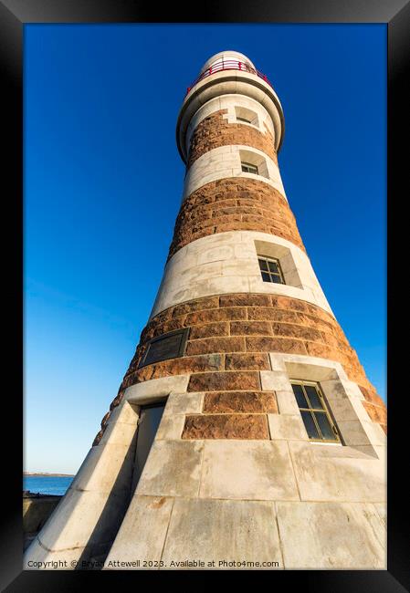 Roker lighthouse Framed Print by Bryan Attewell