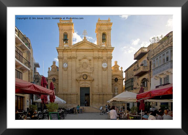 The Basilica of St George, Victoria, Gozo Framed Mounted Print by Jim Jones
