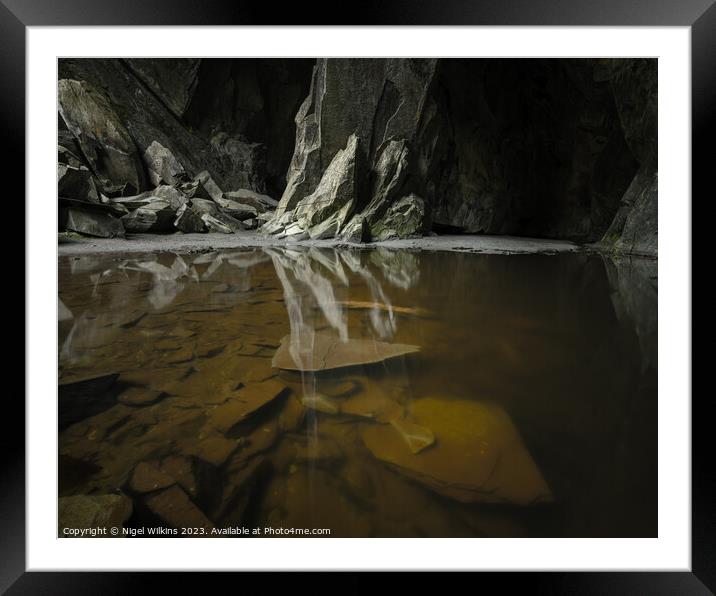 Cathedral Cavern Framed Mounted Print by Nigel Wilkins
