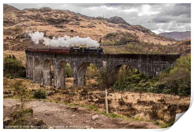Glenfinnan Viaduct, West highland Line used as Harry Potter Filming  Print by Holly Burgess