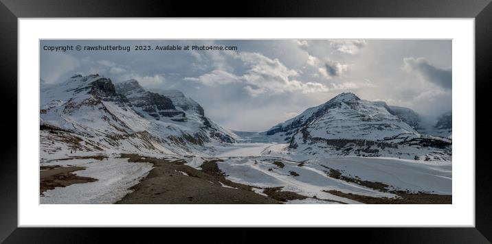 Canada Columbia Icefield Panorama Framed Mounted Print by rawshutterbug 