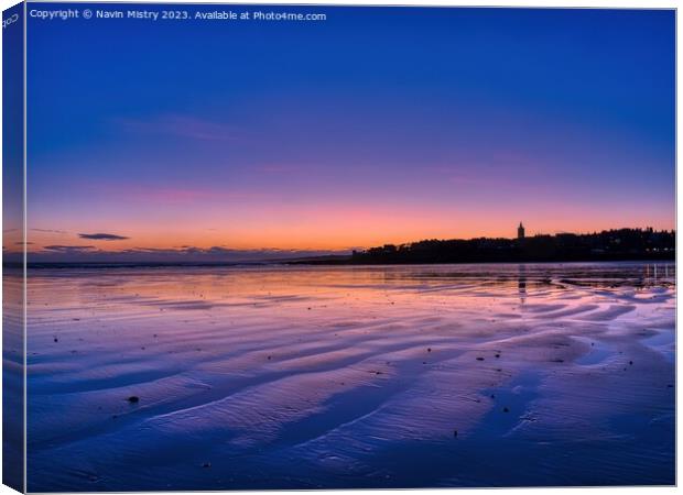 Sunrise at West Sands St. Andrews  Canvas Print by Navin Mistry