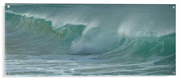 Cornwall waves Acrylic by kathy white