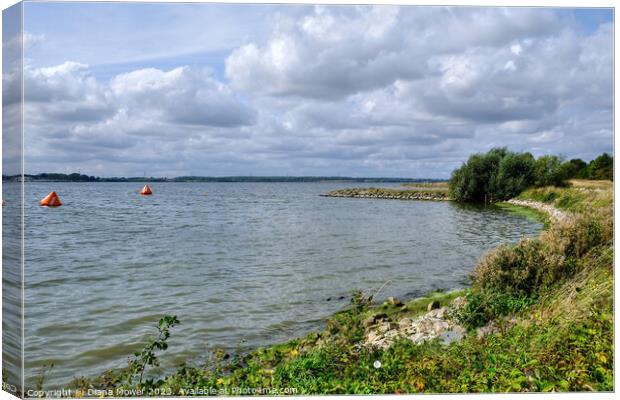 Grafham Water  Cambridgeshire Canvas Print by Diana Mower