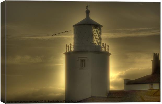 Solar Lighthouse Canvas Print by Andrew Driver