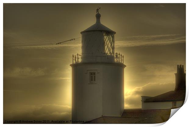 Solar Lighthouse Print by Andrew Driver