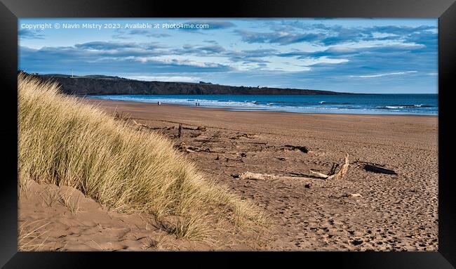 St. Cyrus Beach, Aberdeenshire, Scotland Framed Print by Navin Mistry