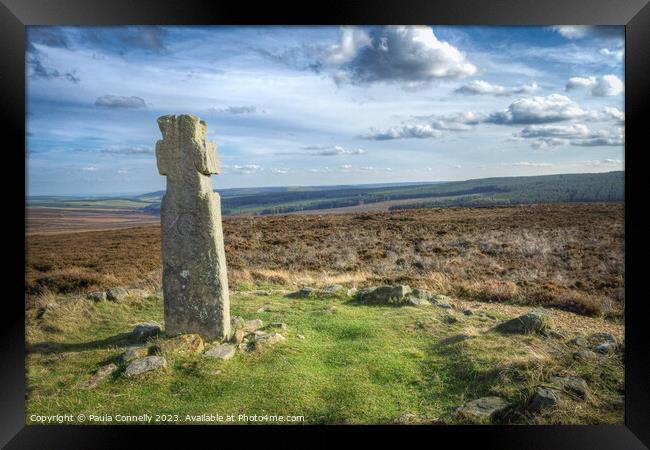 Lilla Cross on the North York Moors Framed Print by Paula Connelly