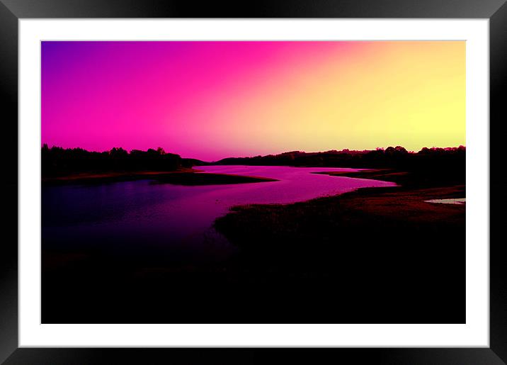 Purple River Framed Mounted Print by Rachael Hood