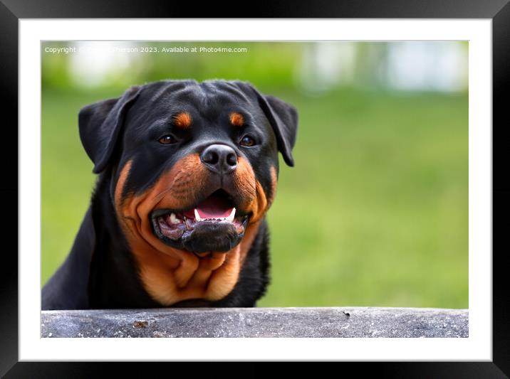 Rottweiler  Framed Mounted Print by Tom McPherson