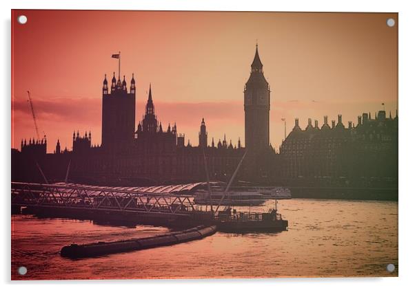 Overlooking Westminster  Acrylic by Rachael Smith