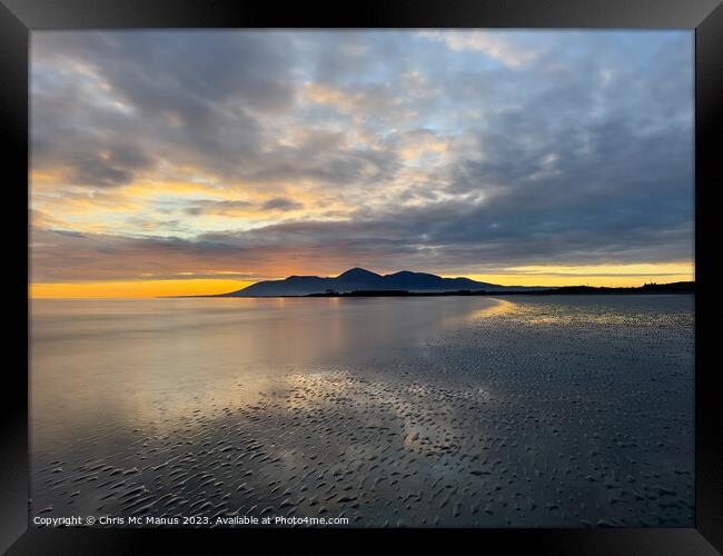 Glow of the Mourne Mountains  Framed Print by Chris Mc Manus