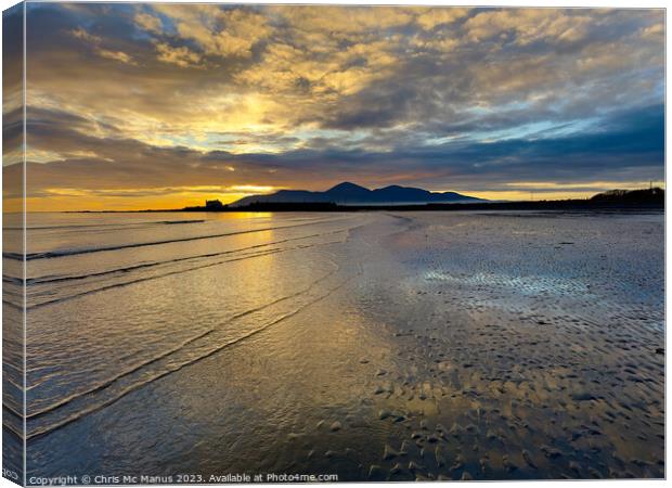 Glow of the Mourne Mountains Canvas Print by Chris Mc Manus