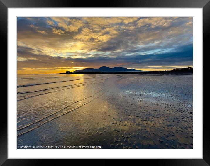 Glow of the Mourne Mountains Framed Mounted Print by Chris Mc Manus