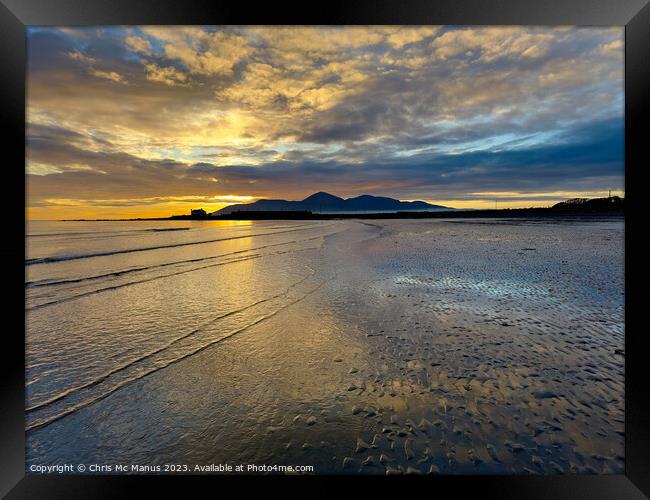 Glow of the Mourne Mountains Framed Print by Chris Mc Manus