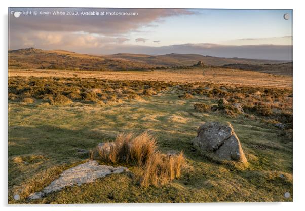Dartmoor winter evening light Acrylic by Kevin White