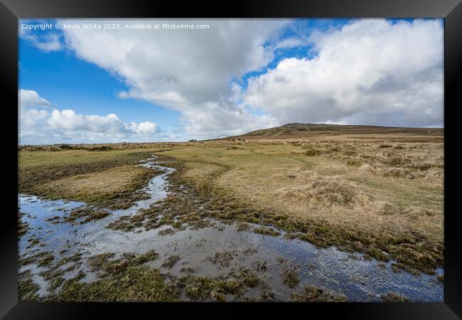Rugged Dartmoor after the rains Framed Print by Kevin White