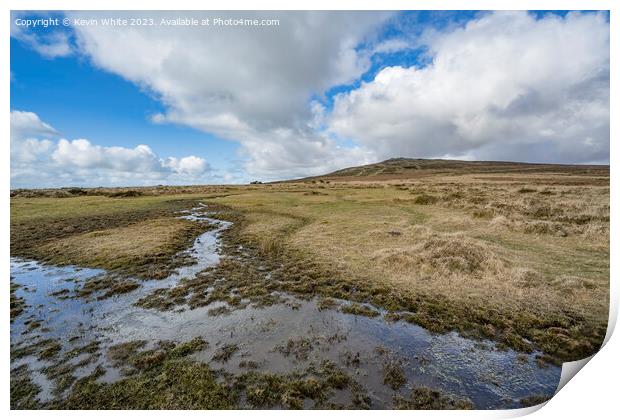 Rugged Dartmoor after the rains Print by Kevin White