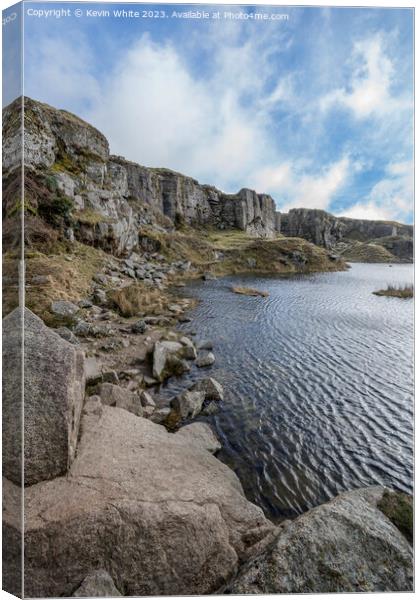 Foggintor quarry in mid Dartmoor Canvas Print by Kevin White
