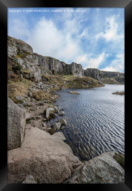 Foggintor quarry in mid Dartmoor Framed Print by Kevin White