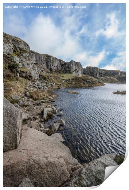 Foggintor quarry in mid Dartmoor Print by Kevin White