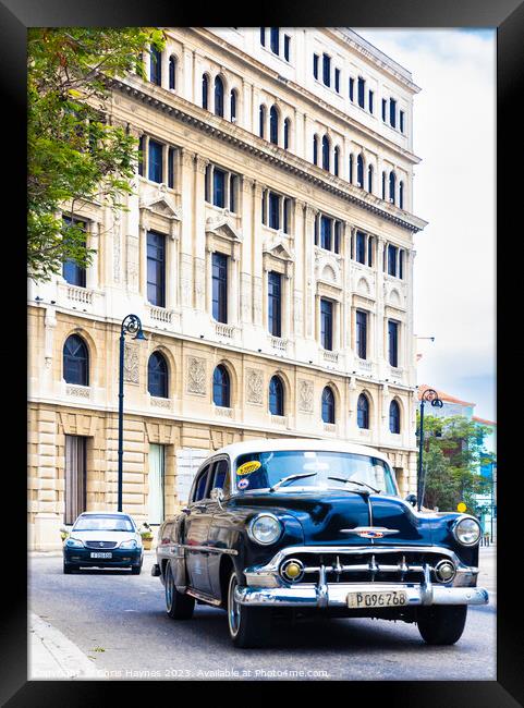 Cuban Taxi Havana Framed Print by Chris Haynes